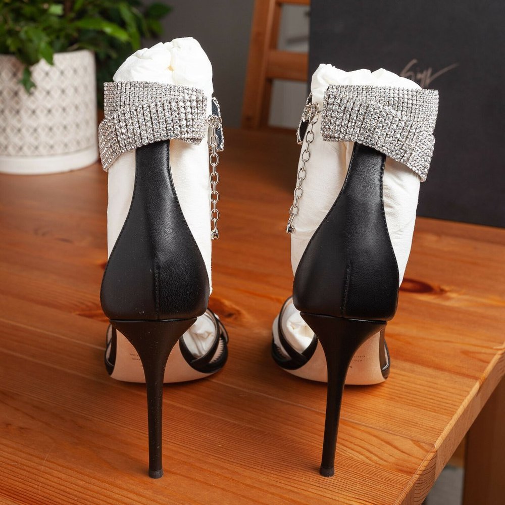 Giuseppe Zanotti E900149 Swarovski Heeled Sandals - Size 9.5 M (39.5 EU) - Picture 9 of 11